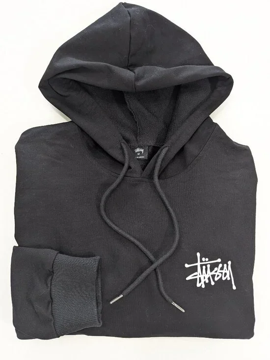 Stussy Basic Black Hoodie Pullover - Picture 3 of 12